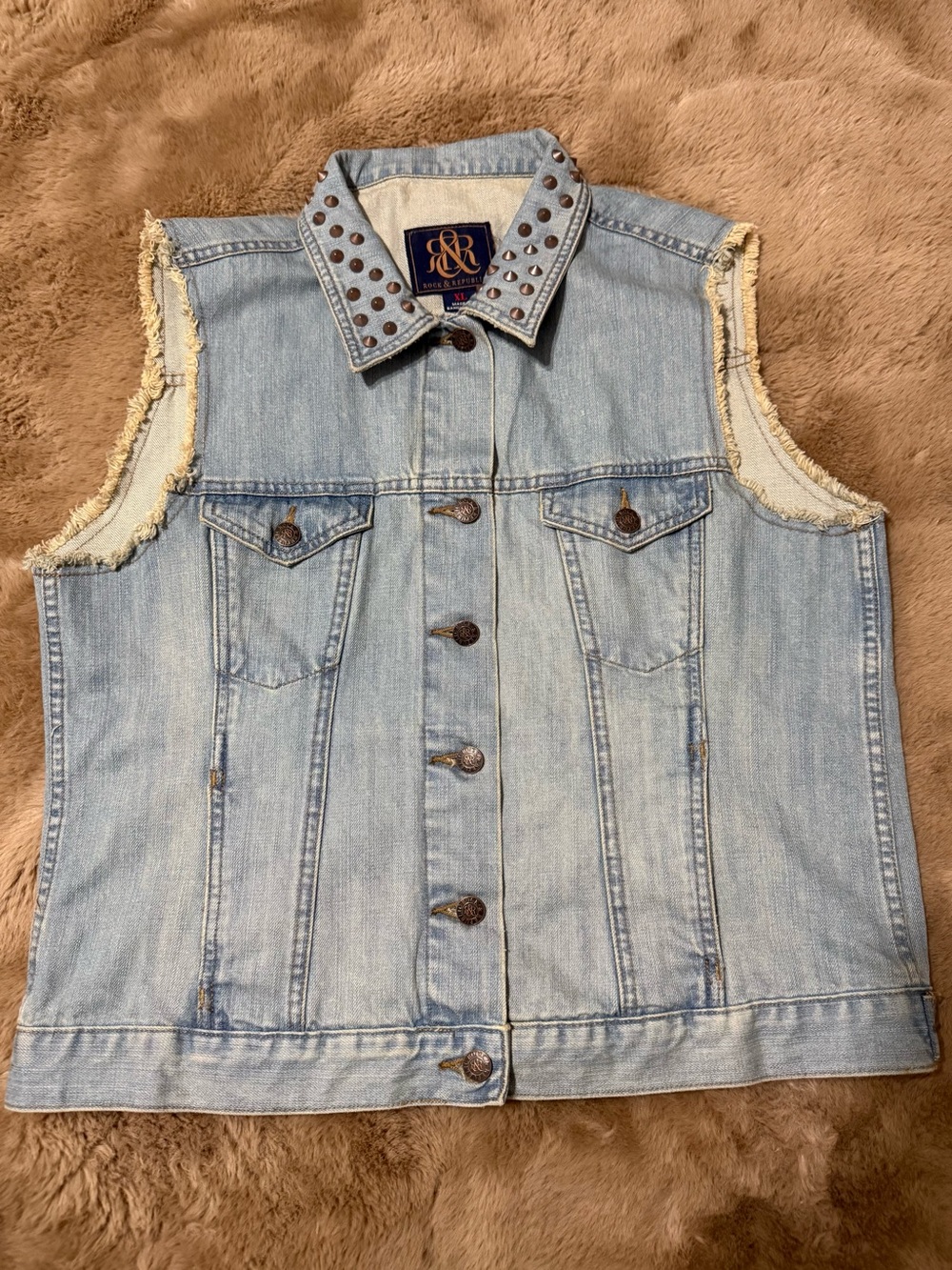 Rock & Republic Studded Denim Vest